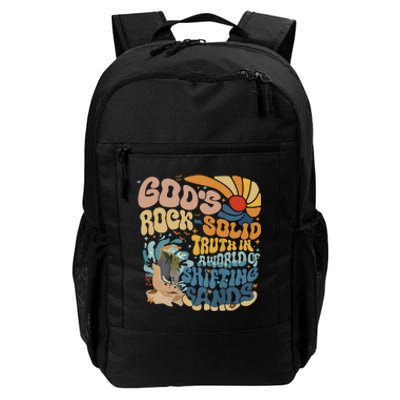 GodS Rocksolid Retro Beach Vbs 2024 Christian Daily Commute Backpack