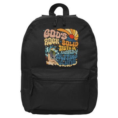 GodS Rocksolid Retro Beach Vbs 2024 Christian 16 in Basic Backpack