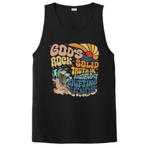 GodS Rocksolid Retro Beach Vbs 2024 Christian PosiCharge Competitor Tank