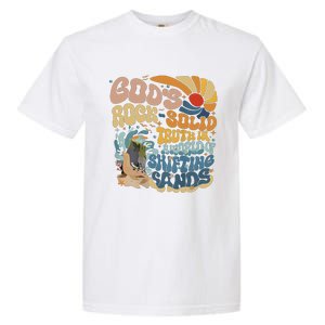 GodS Rocksolid Retro Beach Vbs 2024 Christian Garment-Dyed Heavyweight T-Shirt