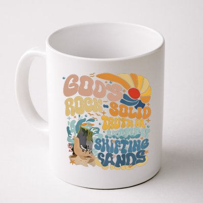 GodS Rocksolid Retro Beach Vbs 2024 Christian Coffee Mug