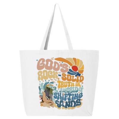 GodS Rocksolid Retro Beach Vbs 2024 Christian 25L Jumbo Tote