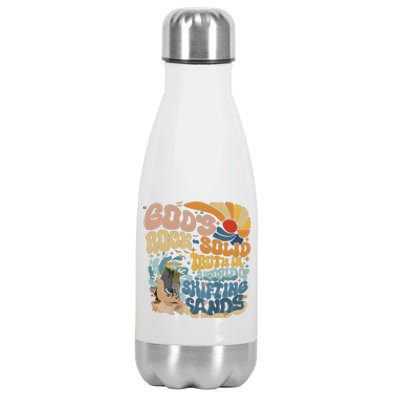 GodS Rocksolid Retro Beach Vbs 2024 Christian Stainless Steel Insulated Water Bottle