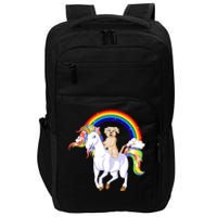 Golden Retriver Riding Unicorn Impact Tech Backpack