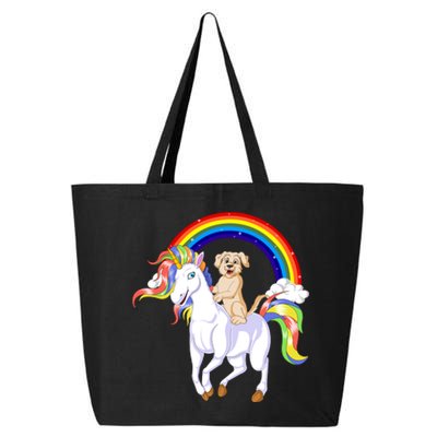 Golden Retriver Riding Unicorn 25L Jumbo Tote