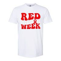 Groovy Red Ribbon Week We Wear Red For Awareness Softstyle CVC T-Shirt