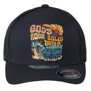 GodS Rocksolid Retro Breaker Rock Beach Vbs 2024 Christian Flexfit Unipanel Trucker Cap