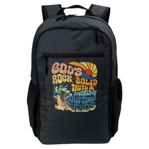 GodS Rocksolid Retro Breaker Rock Beach Vbs 2024 Christian Daily Commute Backpack