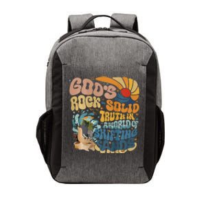 GodS Rocksolid Retro Breaker Rock Beach Vbs 2024 Christian Vector Backpack