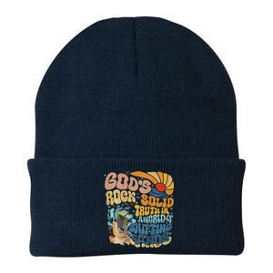 GodS Rocksolid Retro Breaker Rock Beach Vbs 2024 Christian Knit Cap Winter Beanie