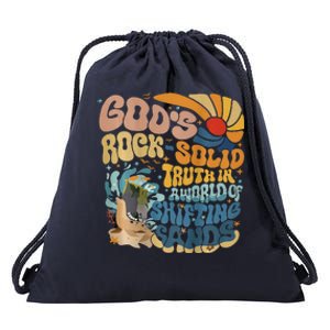 GodS Rocksolid Retro Breaker Rock Beach Vbs 2024 Christian Drawstring Bag