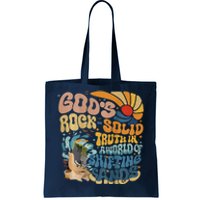 GodS Rocksolid Retro Breaker Rock Beach Vbs 2024 Christian Tote Bag