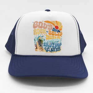 GodS Rocksolid Retro Breaker Rock Beach Vbs 2024 Christian Trucker Hat