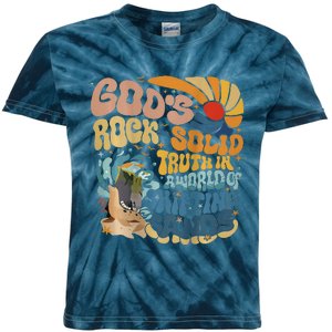 GodS Rocksolid Retro Breaker Rock Beach Vbs 2024 Christian Kids Tie-Dye T-Shirt