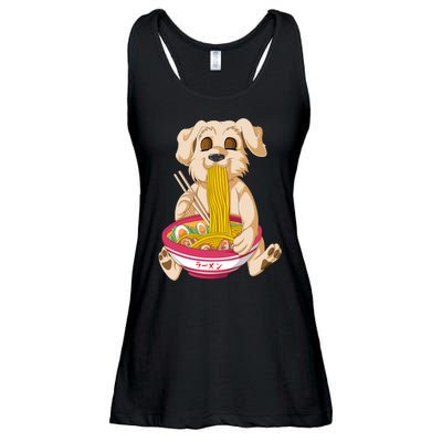 Golden Retriver Ramen Ladies Essential Flowy Tank