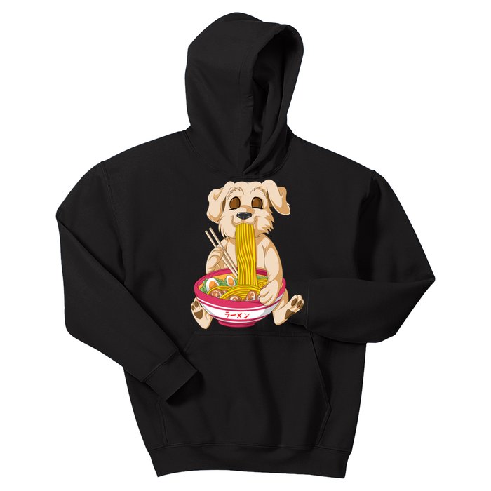 Golden Retriver Ramen Kids Hoodie