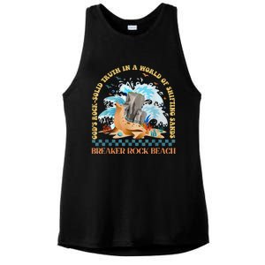 GodS Rocksolid Retro Breaker Rock Beach Vbs 2024 Christian Ladies PosiCharge Tri-Blend Wicking Tank