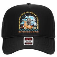 GodS Rocksolid Retro Breaker Rock Beach Vbs 2024 Christian High Crown Mesh Back Trucker Hat