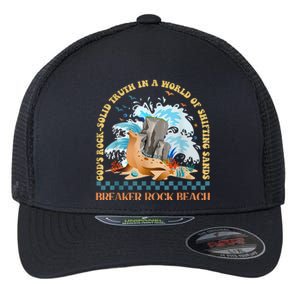 GodS Rocksolid Retro Breaker Rock Beach Vbs 2024 Christian Flexfit Unipanel Trucker Cap