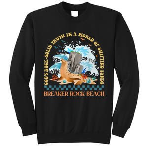 GodS Rocksolid Retro Breaker Rock Beach Vbs 2024 Christian Sweatshirt