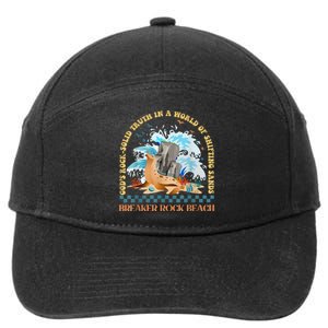 GodS Rocksolid Retro Breaker Rock Beach Vbs 2024 Christian 7-Panel Snapback Hat