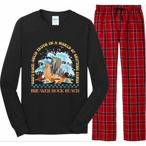 GodS Rocksolid Retro Breaker Rock Beach Vbs 2024 Christian Long Sleeve Pajama Set