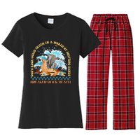 GodS Rocksolid Retro Breaker Rock Beach Vbs 2024 Christian Women's Flannel Pajama Set