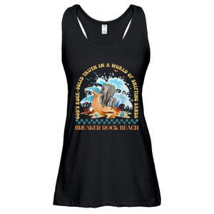 GodS Rocksolid Retro Breaker Rock Beach Vbs 2024 Christian Ladies Essential Flowy Tank