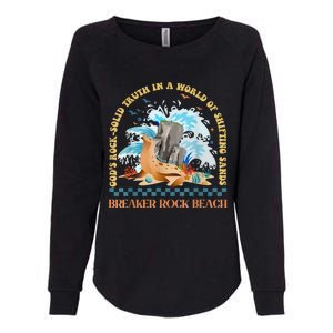 GodS Rocksolid Retro Breaker Rock Beach Vbs 2024 Christian Womens California Wash Sweatshirt