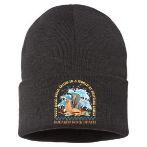 GodS Rocksolid Retro Breaker Rock Beach Vbs 2024 Christian Sustainable Knit Beanie