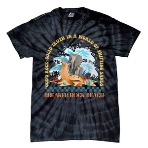 GodS Rocksolid Retro Breaker Rock Beach Vbs 2024 Christian Tie-Dye T-Shirt