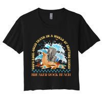 GodS Rocksolid Retro Breaker Rock Beach Vbs 2024 Christian Women's Crop Top Tee