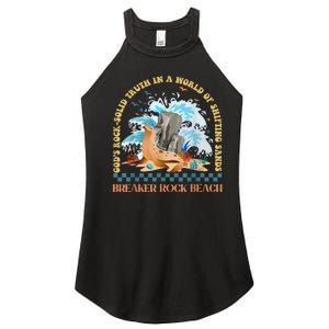 GodS Rocksolid Retro Breaker Rock Beach Vbs 2024 Christian Women's Perfect Tri Rocker Tank