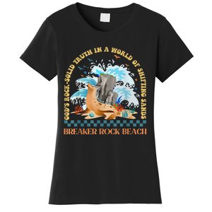 GodS Rocksolid Retro Breaker Rock Beach Vbs 2024 Christian Women's T-Shirt