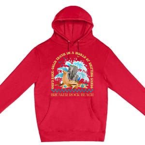 GodS Rocksolid Retro Breaker Rock Beach Vbs 2024 Christian Premium Pullover Hoodie