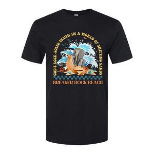 GodS Rocksolid Retro Breaker Rock Beach Vbs 2024 Christian Softstyle CVC T-Shirt