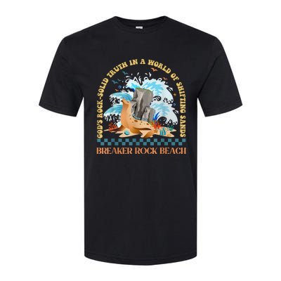 GodS Rocksolid Retro Breaker Rock Beach Vbs 2024 Christian Softstyle® CVC T-Shirt