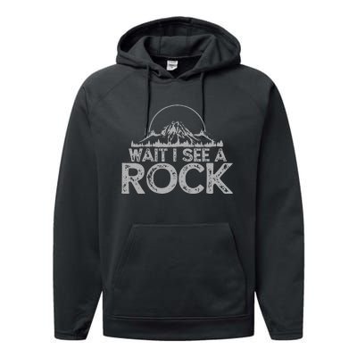 Geology Rockhound Rockhounding Geologist Gift Performance Fleece Hoodie