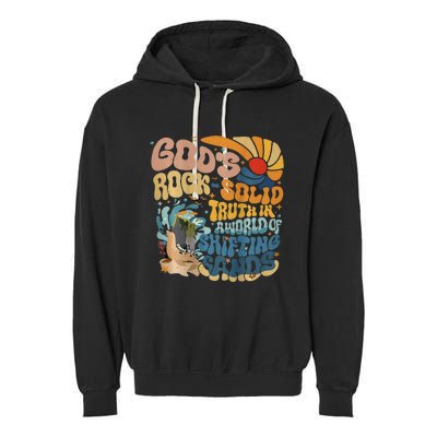 GodS Rocksolid Retro Beach Vbs 2024 Garment-Dyed Fleece Hoodie