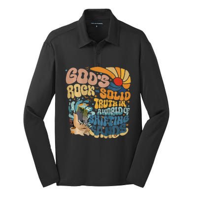 GodS Rocksolid Retro Beach Vbs 2024 Silk Touch Performance Long Sleeve Polo