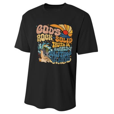 GodS Rocksolid Retro Beach Vbs 2024 Performance Sprint T-Shirt