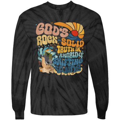 GodS Rocksolid Retro Beach Vbs 2024 Tie-Dye Long Sleeve Shirt