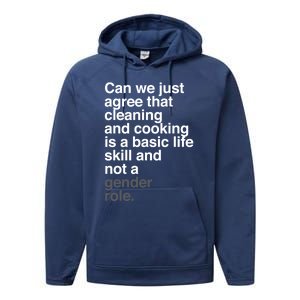 Gender Roles Rights Gift Performance Fleece Hoodie