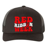 Groovy Red Ribbon Week We Wear Red For Awareness Yupoong Adult 5-Panel Trucker Hat