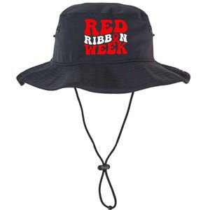 Groovy Red Ribbon Week We Wear Red For Awareness Legacy Cool Fit Booney Bucket Hat