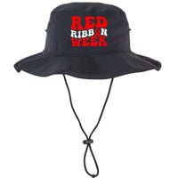 Groovy Red Ribbon Week We Wear Red For Awareness Legacy Cool Fit Booney Bucket Hat