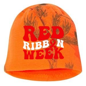 Groovy Red Ribbon Week We Wear Red For Awareness Kati - Camo Knit Beanie