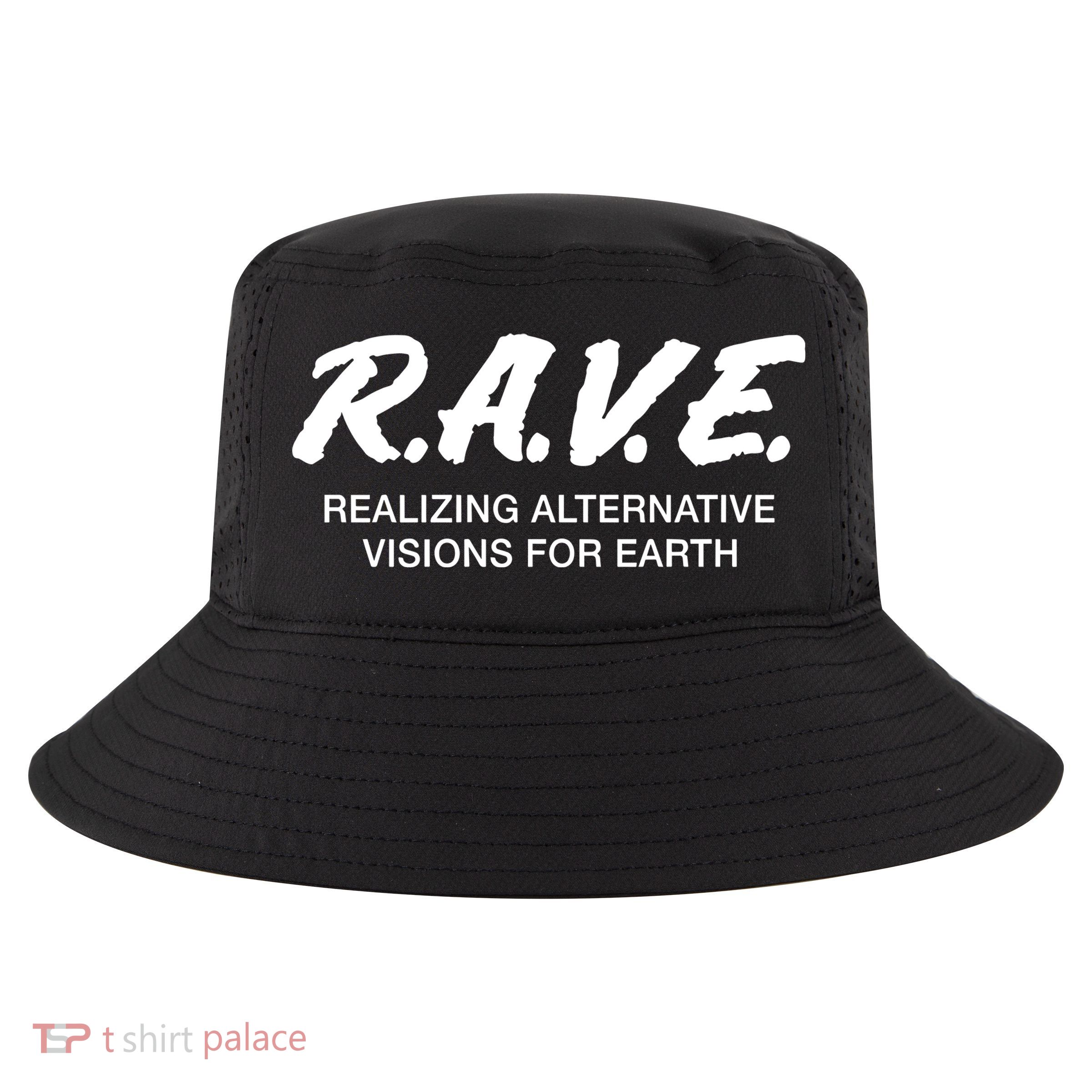 Gjonesbass Rave Realizing Alternative Visions For Earth Cool Comfort Performance Bucket Hat