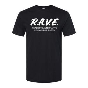 Gjonesbass Rave Realizing Alternative Visions For Earth Softstyle CVC T-Shirt