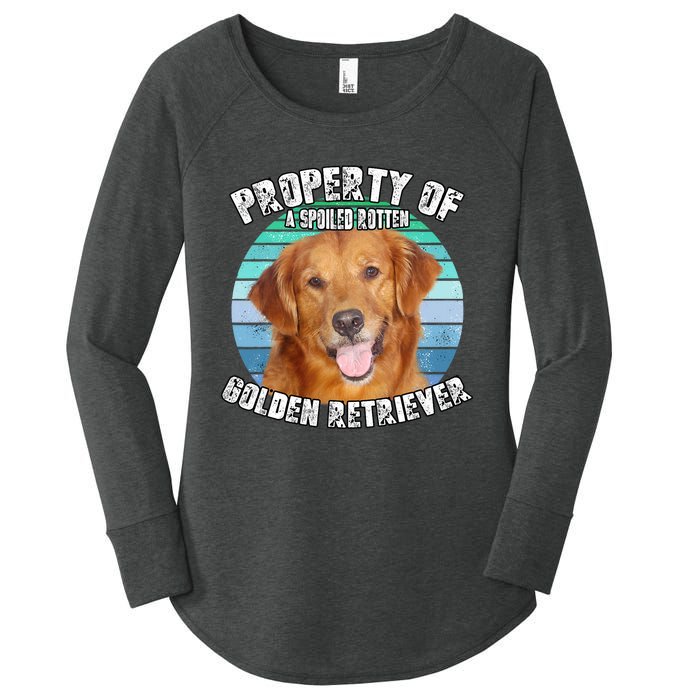 Golden Retriever Retro Property Of Women's Perfect Tri Tunic Long Sleeve Shirt